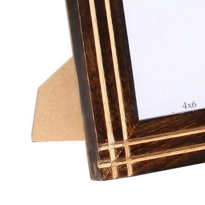 Benzara Rustic Horizontal And Vertical Handcrafted Picture Frame, Brown
