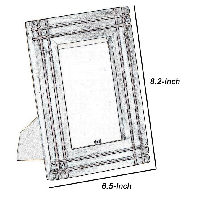 Benzara Rustic Horizontal And Vertical Handcrafted Picture Frame, Brown