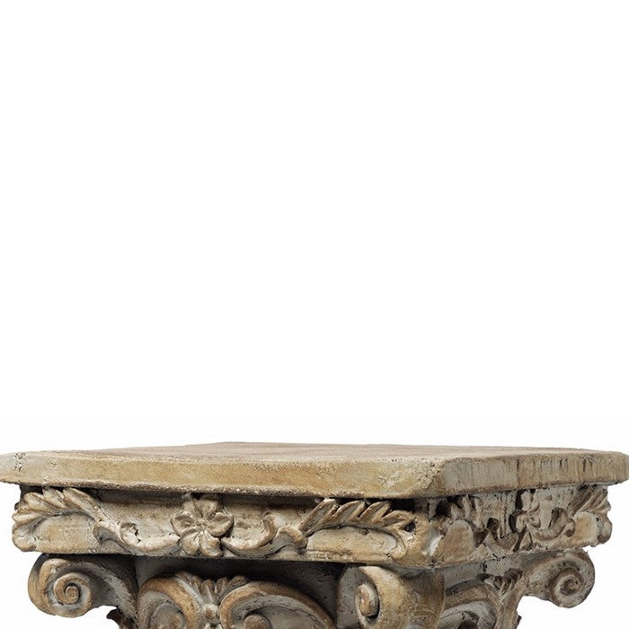 Aesthetic ResinDecorative Pedestal, Brown