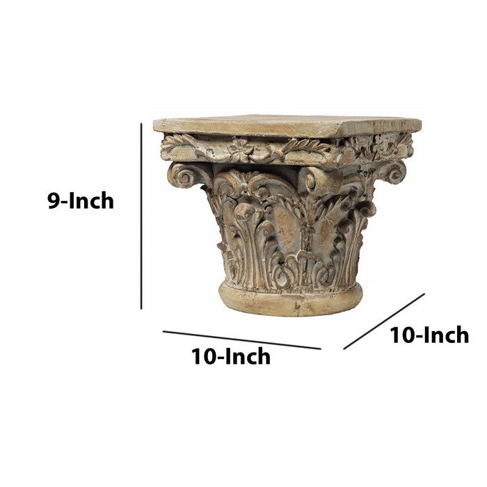 Aesthetic ResinDecorative Pedestal, Brown