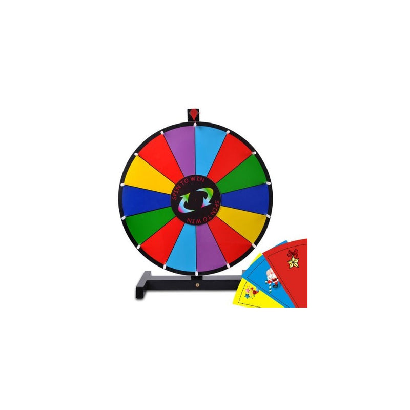 MegaBrand 24" Tabletop Spinning Prize Wheel 14 Slots with Color Dry Erase