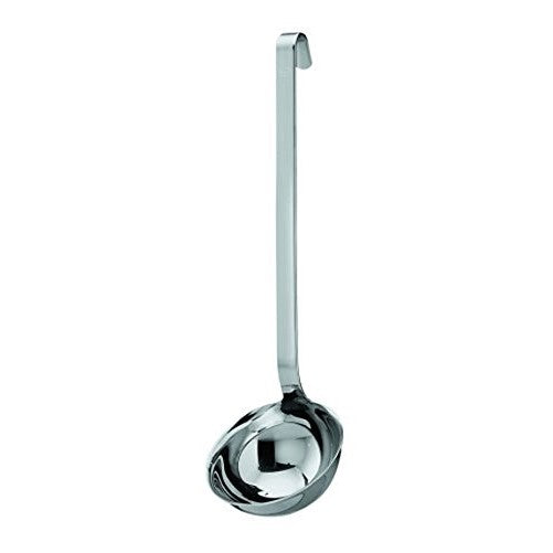 Rösle Stainless Steel Ladle with Pouring Rim, Hooked Handle, 4.1-Ounce