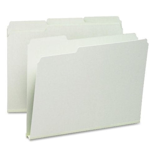 Smead 13230 Recycled Folder, One Inch Expansion, 1/3 Top Tab, Letter, Gray Green (Box of 25)