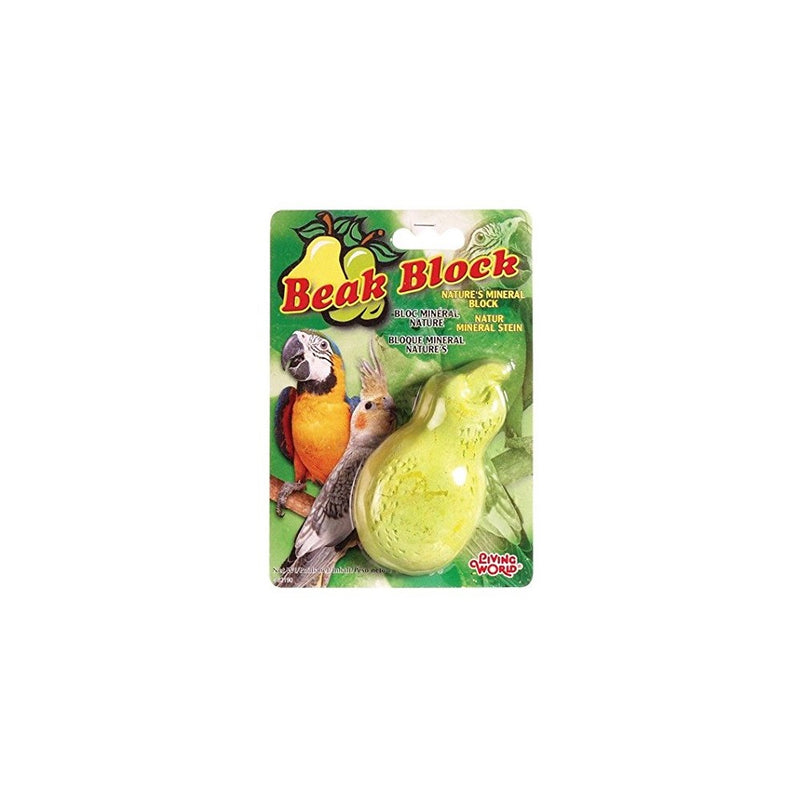 Living World Mineral Block, Pear (for Cockatiels), 75 Grams