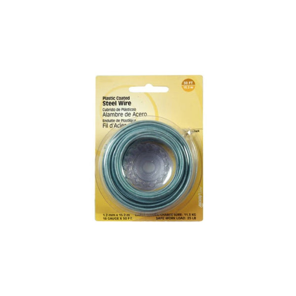 The Hillman Group 123115 18 Plastic Coated Wire, 1-Pack