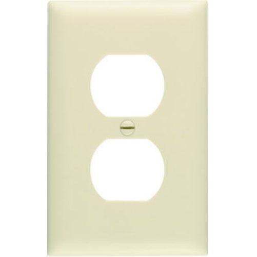 Legrand - Pass & Seymour SP8IUCC100 Smooth Wall Plate Single Gang Duplex Easy Install, Ivory