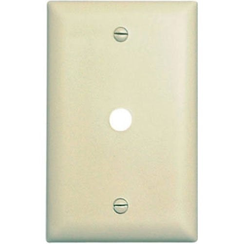 Pass & Seymour SP11IU 1 Gang Telephone Hole Opening Urea Wall Plate, Ivory