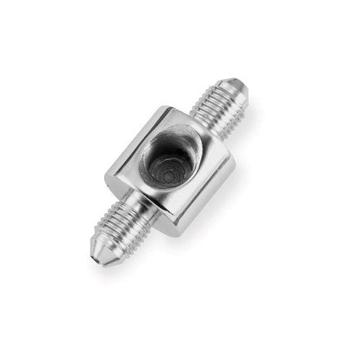 Goodridge Brake Tee W/Brake Light Switch Hole Rear 1/8 NPT Chrome HD
