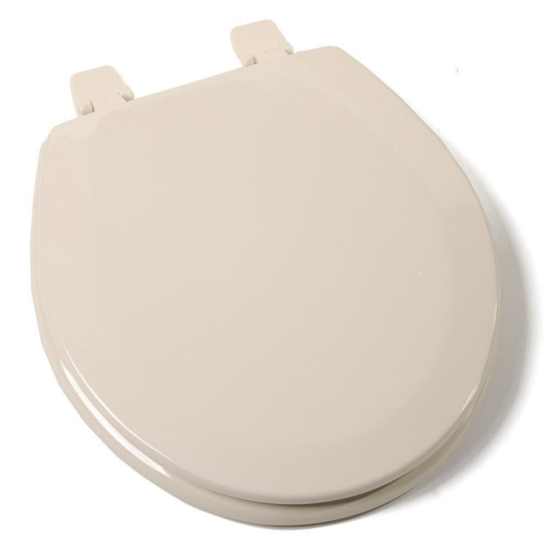 Comfort Seats C1B4R2-01 Deluxe Molded Wood Toilet Seat, Round, Bone