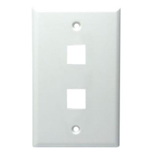 2 Port Standard Plate Light Almond