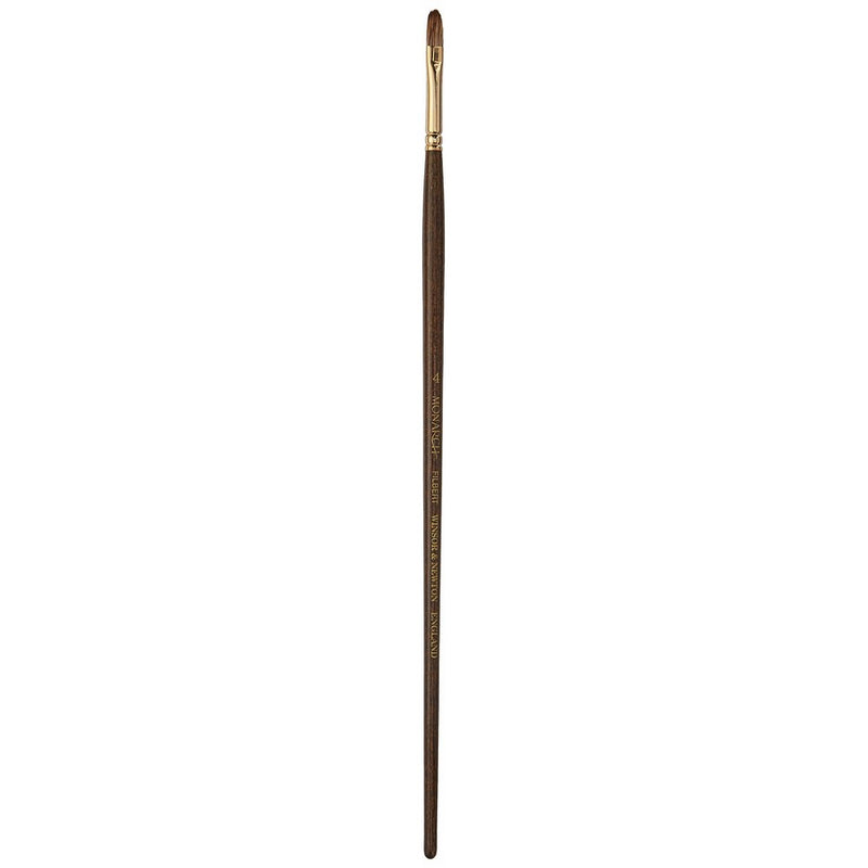 Winsor & Newton 5504004 Monarch Filbert Long Handle Brush, Size 4