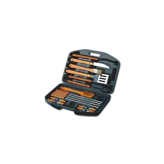 Chefs Basics HW5231 18-Piece Stainless-Steel Barbecue Set with Carrying Case