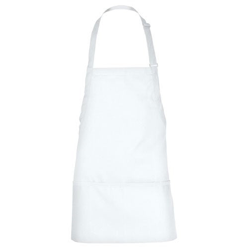 Chef Works Men's Three Pocket Apron, White, 24-Inch Length by 28-Inch Width