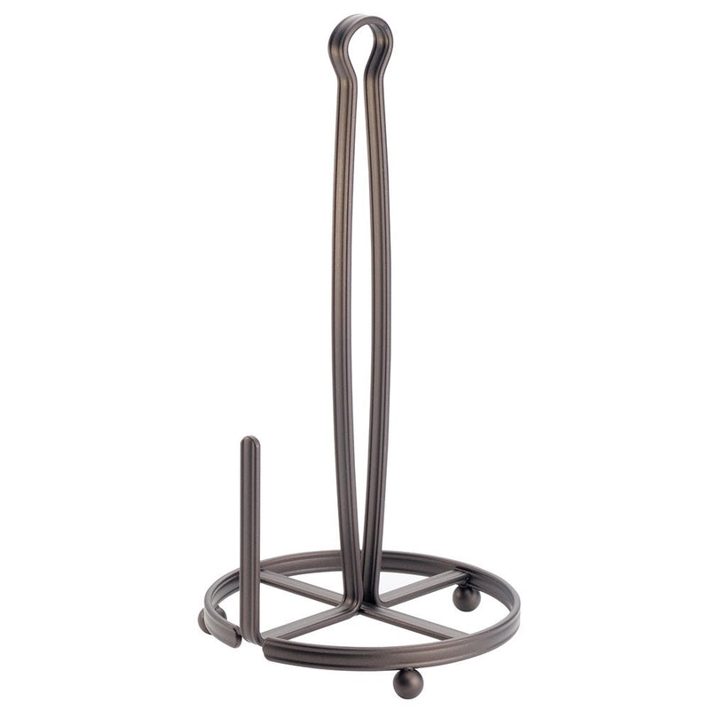 InterDesign York Lyra Paper Towel Holder for Kitchen Countertops – Modern Stand- Bronze