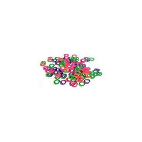 100 Pack Orthodontic Elastics 1/4" MULTIPLE MIXED NEON COLORED Rubber Bands Great for Dog Grooming Top Knots, Bows, Braids, and Dreadlocks