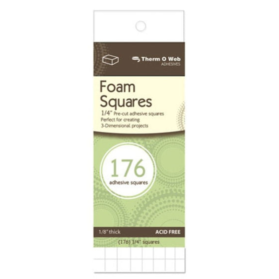 3D Foam Squares-White .25" 176/Pkg