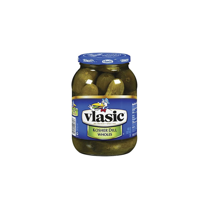 Vlasic Baby Kosher Dill Wholes Pickles Jar, 46 oz