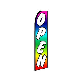Open Rainbow Swooper Flag