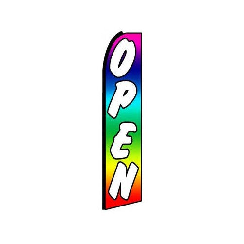Open Rainbow Swooper Flag