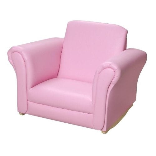 Gift Mark Upholstered Rocking Chair,Pink
