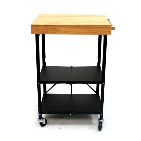 Origami Foldable Kitchen Island Cart, Black