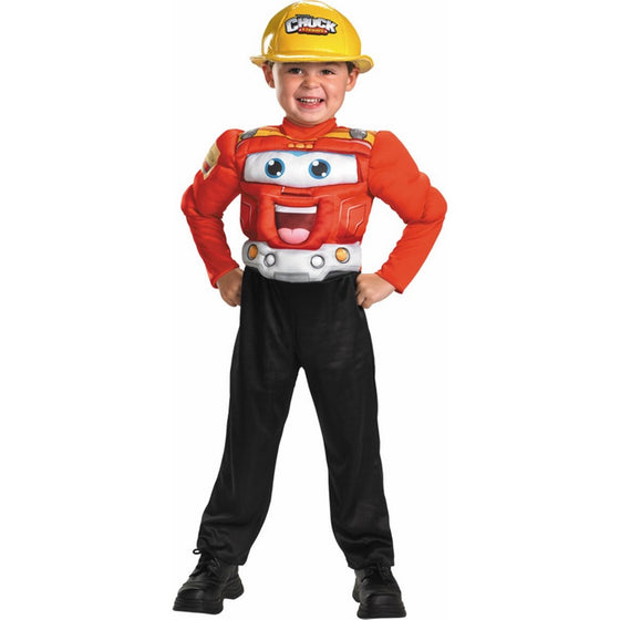 Hasbro Chuck And Friends Chuck Classic Muscle Costume, Red/Black/Silver/Yellow, Small