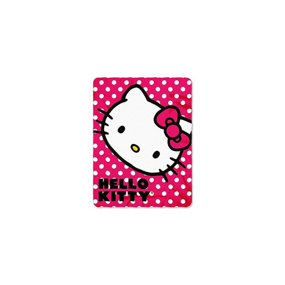 SANRIO Hello Kitty,Polka Dot Kitty Fleece Throw Blanket, 45" x 60"