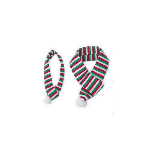ZippyPaws Holiday Red-White-Green Scarf - Dog Accessory (Small)