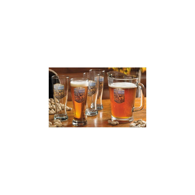 The Birch Line Pilsner Beer & Pitcher Set by Terry Redlin