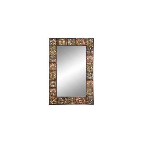 Aspire Embossed Metal Frame Wall Mirror, 36", Multicolor