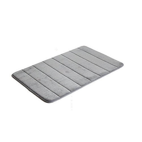 HIGHROCK Bath Mat Memory Foam Pattern 16 X24 "Gray(size : W16" X L24")