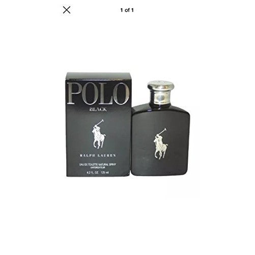 P O L O Black Fragrance for Men Luxury Perfume Spray 4.2 Oz. New with Box