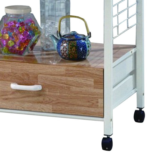 Wooden Accent Table with Pedestal Base, Antique White