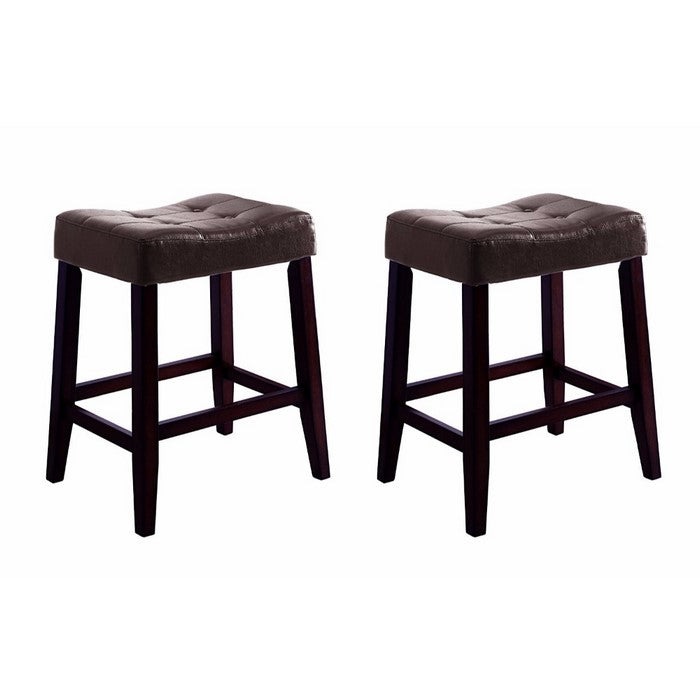 Cart Design Wooden and Metal End Table with Bottom Shelf, Brown and Bronze