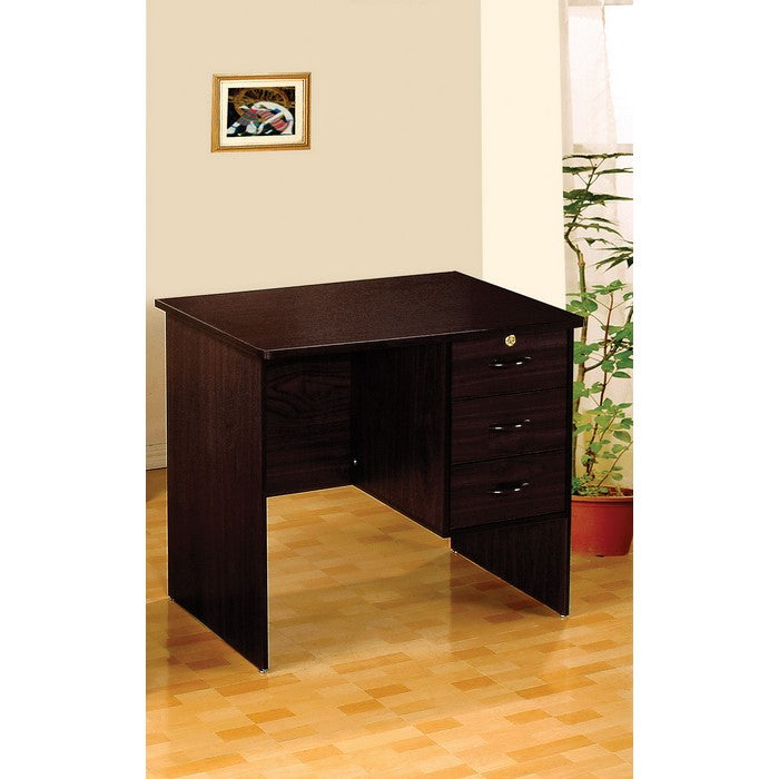 Engraved Wooden Frame Leatherette Arm Chair, Brown