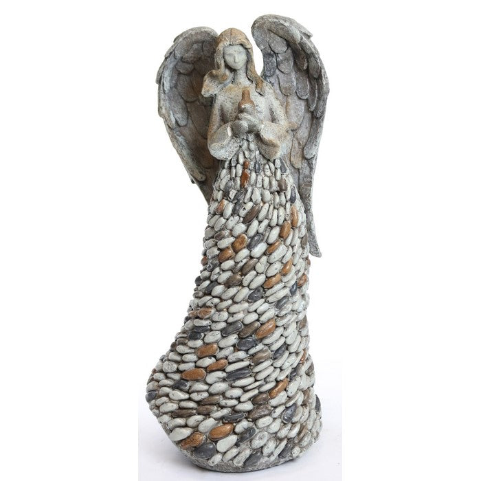 Angel Garden Statue Holding Bird