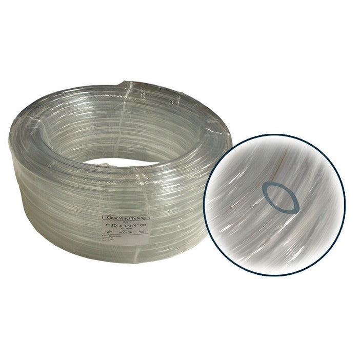 3/4 Inch Inner Diameter. x 1 In O.D. x 1/8 In Wall PVC Black Tubing x 100'Coil