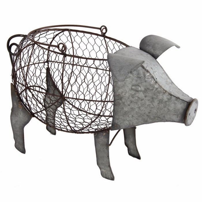 Uniquely Functional Metal Pig Basket