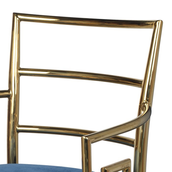 Sumptuously Opulent Stainless Steel Accent Chair