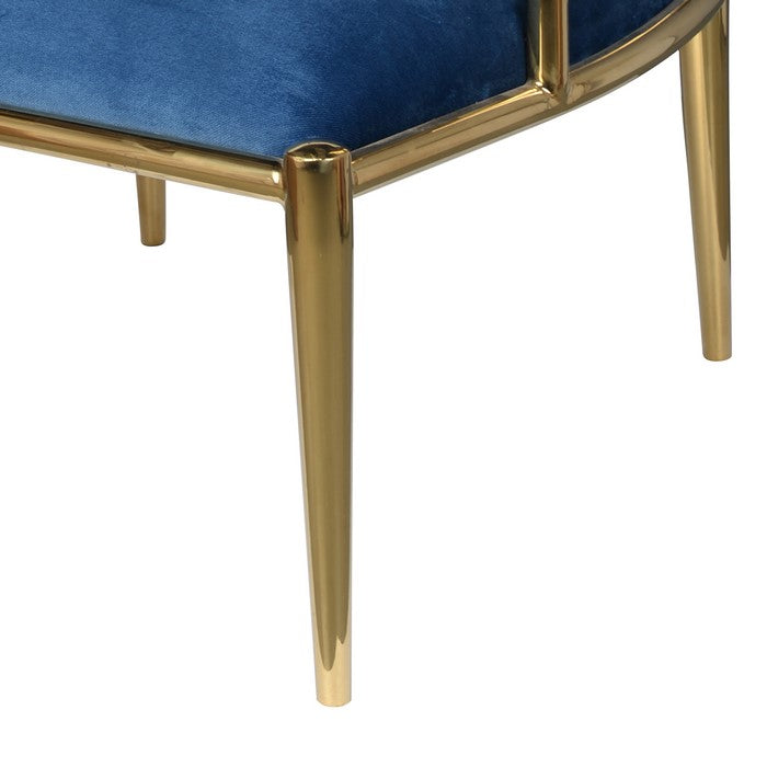 Sumptuously Opulent Stainless Steel Accent Chair