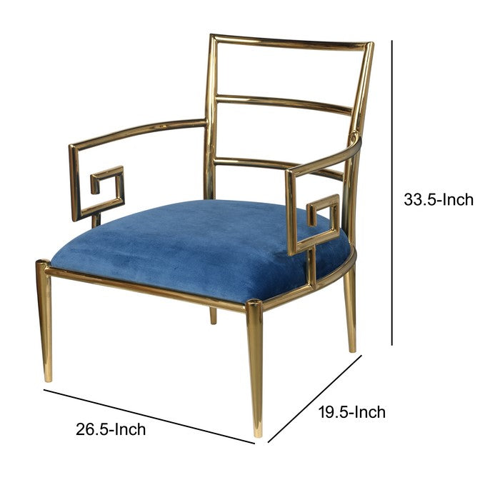 Sumptuously Opulent Stainless Steel Accent Chair