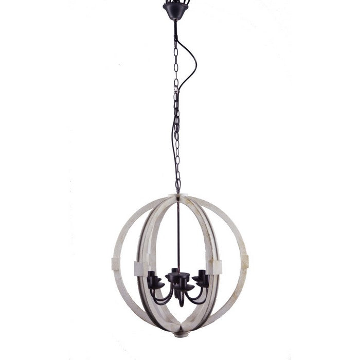 Elegantly Framed Calder Wooden Chandelier