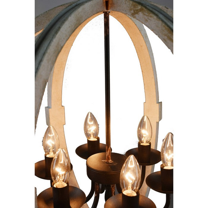 Elegantly Framed Calder Wooden Chandelier