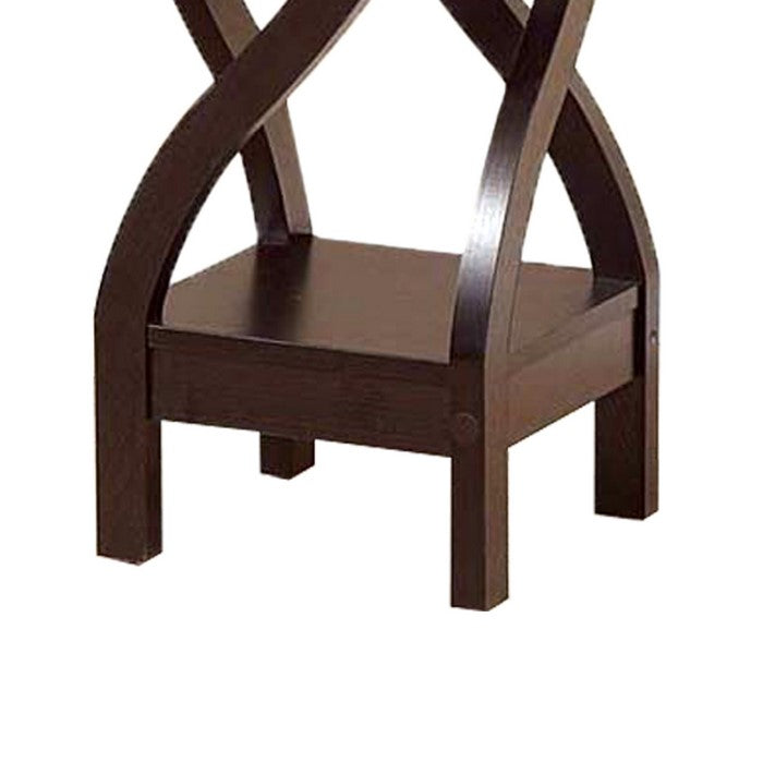 Elegant Design Small Size Plant Stand, Dark Brown