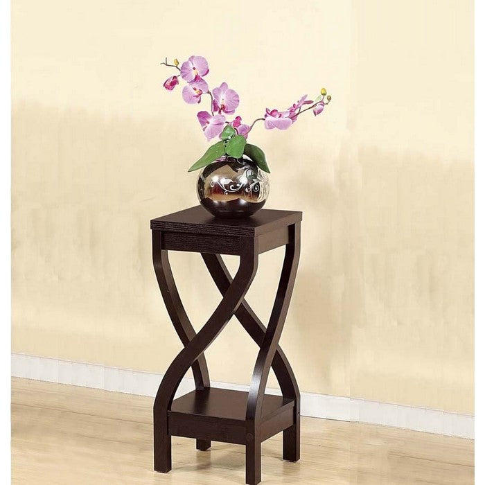 Elegant Design Small Size Plant Stand, Dark Brown