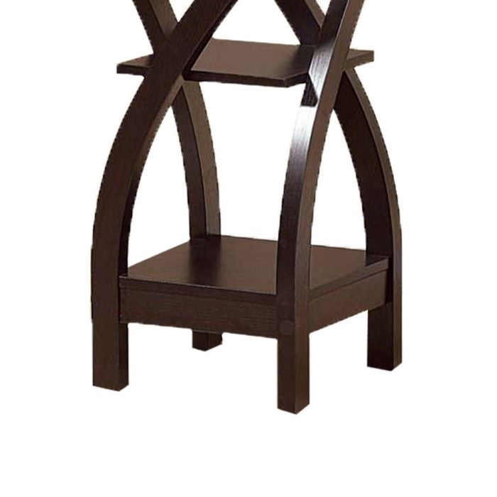Elegant Design Medium Plant Stand, Dark Brown