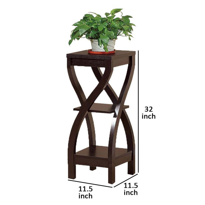 Elegant Design Medium Plant Stand, Dark Brown