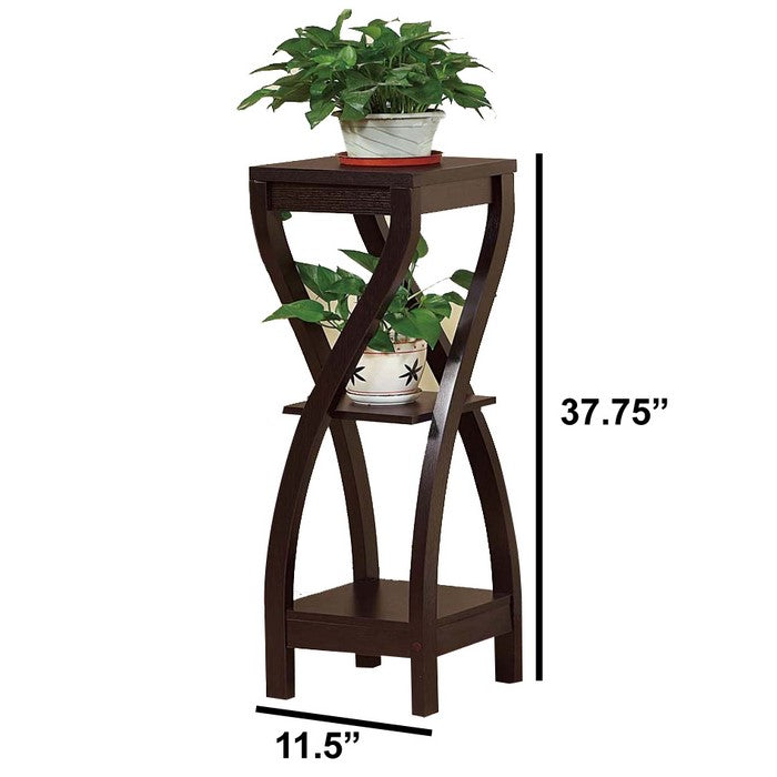 Elegant Design Large Plant Stand, Dark Brown