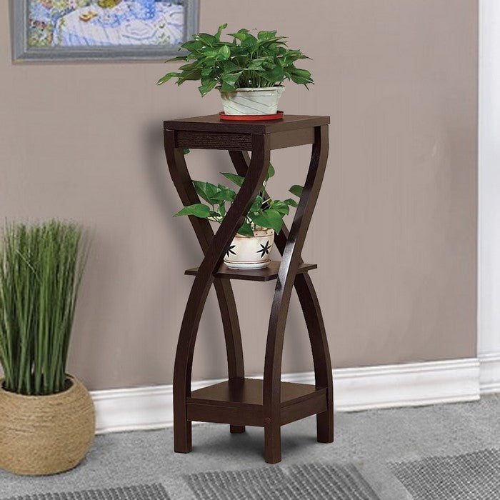 Elegant Design Large Plant Stand, Dark Brown