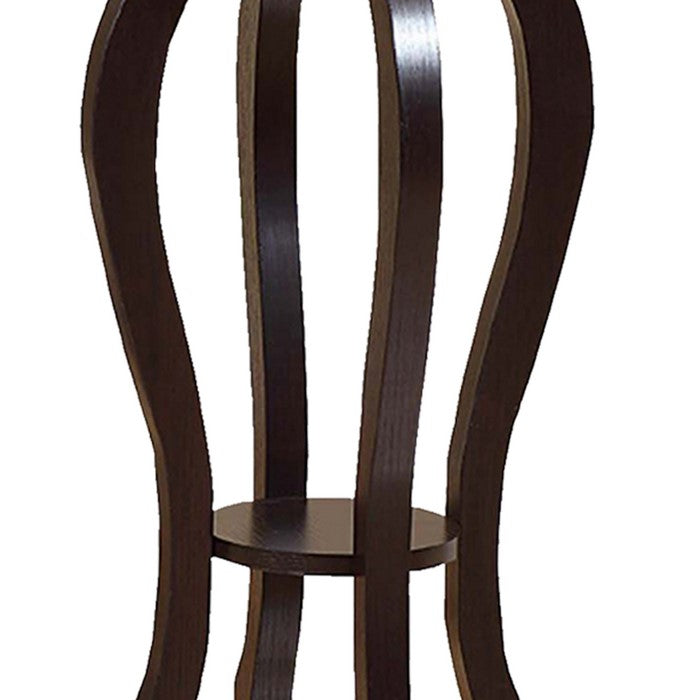 Stylish Small Plant Table With 1 Round Shelf.